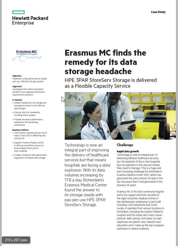 Erasmus MC finds the remedy for its data storage headache