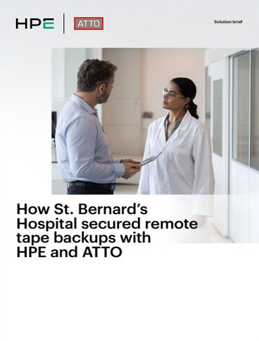 How St. Bernard's Hospital secured remote tape backups with HPE and ATTO Case Study