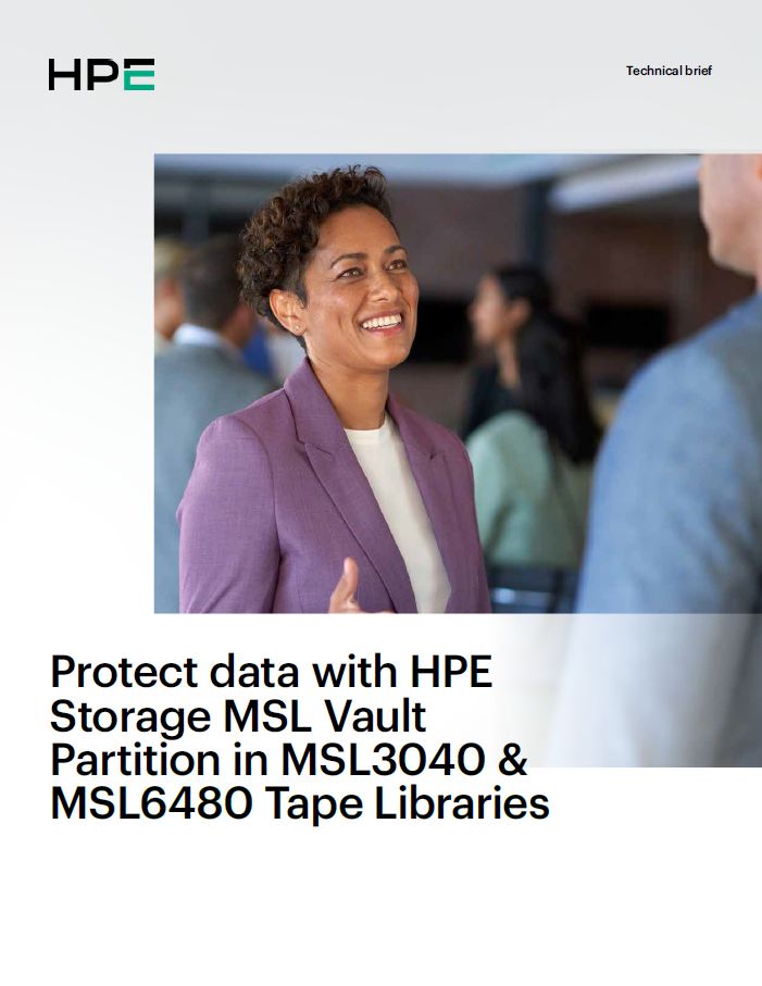 Protect Data with HPE Storage Tape MSL Vault Partition in MSL3040 & MSL6480 Tape Libraries Technical Paper